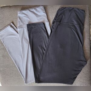 2 Pair Black & Gray Leggings - (XXL)